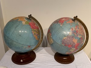 lot 144 image: Two Vintage Table Top Globes