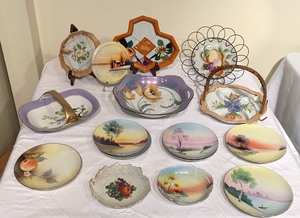 lot 168 image: Lot of 15 Japanese China Plates and Bowls