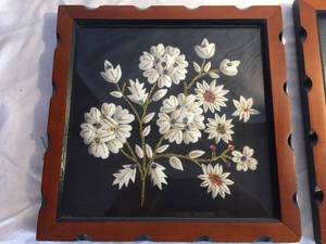 lot 239 image: Framed Floral 3D Framed Art Pieces