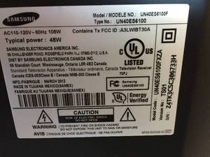 lot 242 image: Samsung TV