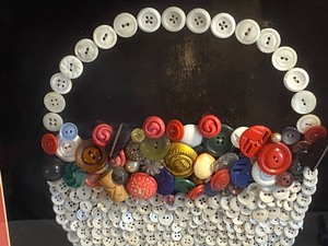 lot 238 image: Artist Designed Buttons Framed Art