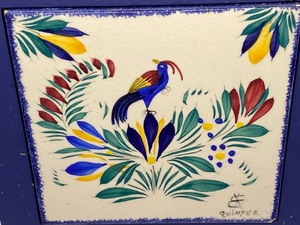 lot 260 image: Quimper Framed Tile