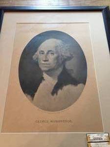 lot 245 image: Antique George Washington Print By Stuart (1917)