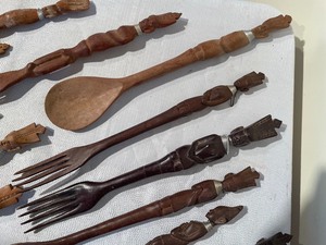 lot 182 image: Utensils with Figural Decorated Ends