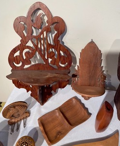 lot 177 image: Wooden Decorative Shelves and More