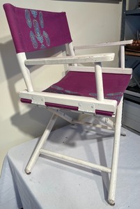lot 192 image: White Wooden Directors Chair