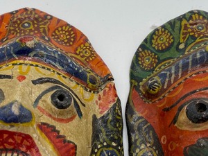 lot 128 image: Two Indonesian Masks