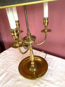 lot 240 image: Brass Three ArmLight Table Lamp
