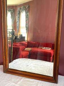 lot 243 image: Wooden Wall Mirror