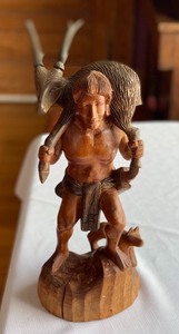 lot 330 image: Man And Elk Carving
