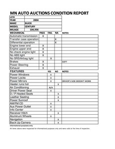 2004 Buick Century Custom - 2 OWNERS -