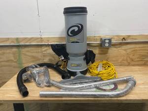 lot 51 image: PROTEAM MegaVac 10 Qt. Commercial Backpack Vac with Blower Tool, Felt and Horse Hair Hard Surface Tool Kit
