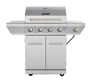 lot 6 image: NEXGRILL 4-Burner Propane Gas Grill in Stainless Steel with Side Burner and Stainless Steel Doors