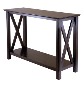 lot 82 image: WINSOME WOOD Xola 45 in. Cappuccino Standard Rectangle Wood Console Table with Storage