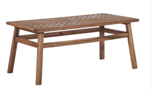 lot 113 image: 42 Acacia Outdoor Chevron Coffee Table- Brown
