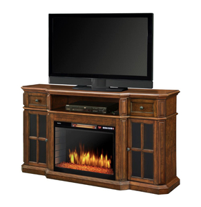 lot 4 image: MUSKOKA Sinclair 60 in. Bluetooth Media Electric Fireplace TV Stand in Aged Cherry