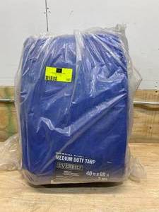 lot 107 image: EVERBILT 40 ft. X 60 ft. Blue Medium Duty Tarp