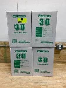 lot 110 image: Lot of 4 Cases of-  30 Gauge Hand Wrap (4 rollscase)