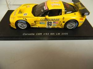 143 SCALE DIECAST CORVETTE C6R n 63 6TH LM 2005 - SO171 - R. FELLOWS - J. OCONNELL - M. PAPIS - NEW IN CASE - SEE PICTURES