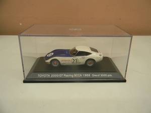 143 SCALE DIECAST TOYOTA 2000 GT RACING SCCA 1968 - ONE OF 3000 - NEW - IN CASE - SEE PICTURES