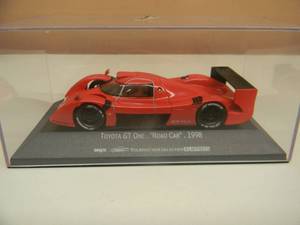 143 SCALE DIECAST TOYOTA GT ONE. ROAD CAR 1998 - ONYX - NEW - IN CASE - SEE PICTURES
