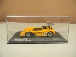 143 SCALE DIECAST McLAREN M8B CAN AM SERIES 1969 DENNY HULME - 1 OF 5,555 pcs - NEW - IN CASE - SEE PICTURES