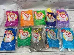 Lot Of 10 Different Vintage Mcdonalds Ty Beanie Babies�
