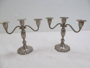 lot 108 image: antique candle holders
