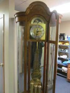 lot 300 image: vintage Howard Miller Illuminated furniture grandfather clock