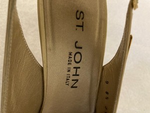 St. John Open Back Tan Pump