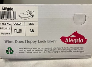 Plum Leather Shoe - Allegria