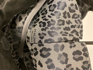 Black Leather Perlina Handbag