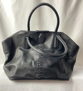 Black Leather Phillip Liu Handbag