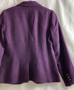 Talbots Purple Jacket with Black Leather Buttons
