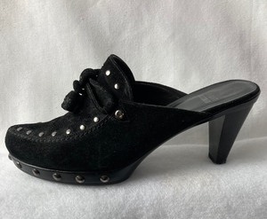 Stuart Weitzman Black Suede Slip-Ons
