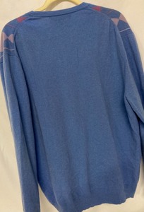 Cashmere Argyle V-Neck Sweater