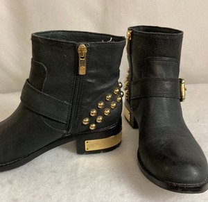 Vince Camuto Short Black Leather Boots