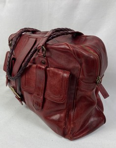 Dries Van Noten Claret Leather Handbag