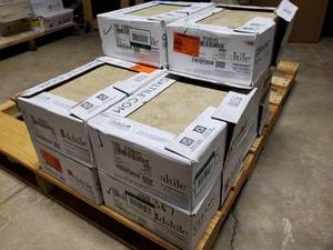lot 27 image: 10 Cases Fantesa Cameo 9 in. x 12 in. Pocelain Wall Tile (0.75 sq. ft.  piece) 112 sq ft Total