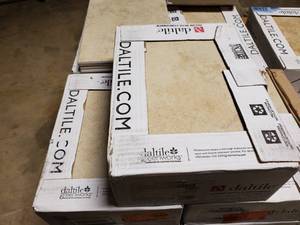 lot 28 image: 13 Cases Briton Bone 9 in. x 12 in. Ceramic Wall Tile (11.25 sq. ft.  case) 146 sq ft Total.