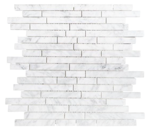 lot 45 image: 10 Pcs Stargazer White 11.75 in. x 12 in. Interlocking Polished Marble Mosaic Tile (0.979 sq. ft.Each)