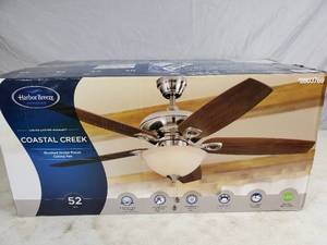 lot 8 image: New Harbor Breeze 52 inch Ceiling Fan - No Glass Globe