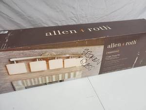 lot 85 image: New Allen  Roth 5 Light Bathroom Vanity - One Broken Globe