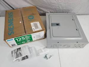 lot 87 image: Siemens 125 amp 8 Space Main Lug Panel