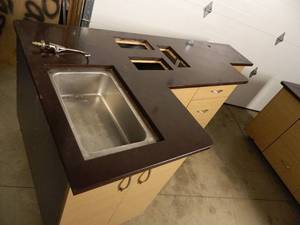 lot 19A image: Solid Surface Work Stations  Prep Counters with Storage - Leave What You Dont Want