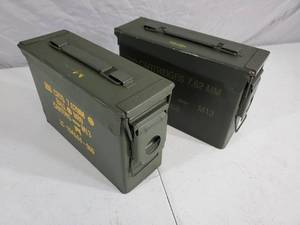 lot 136 image: Pair of 30 Cal. US Military Ammo Cans