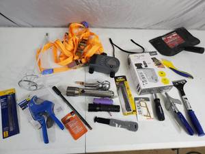 lot 146 image: Hand Tools, Ratchet Straps, Hose Timers, and More