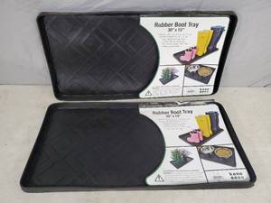lot 157 image: 2 New Thick Rubber Boot Trays  Shoe Trays