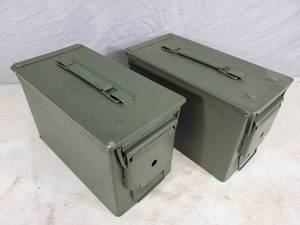 lot 166 image: Pair of 50 Cal. US Military Ammo Cans