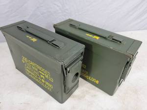 lot 167 image: Pair of 30 Cal. US Military Ammo Cans